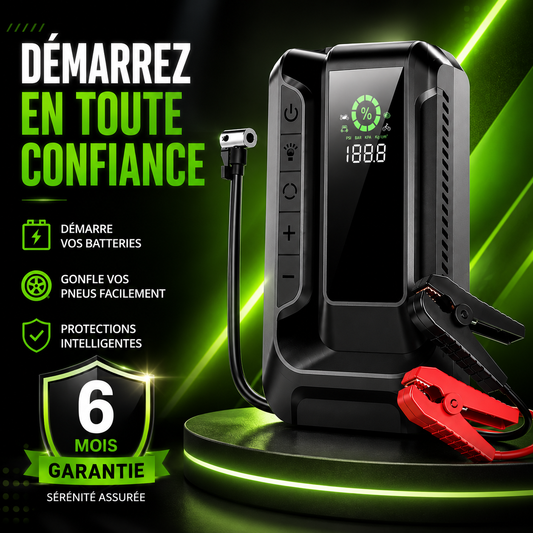 Booster de Démarrage Auto 4-en-1 Intelligent – 10000 mAh