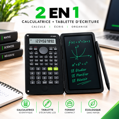 Calculatrice scientifique avec tablette d'écriture LCD