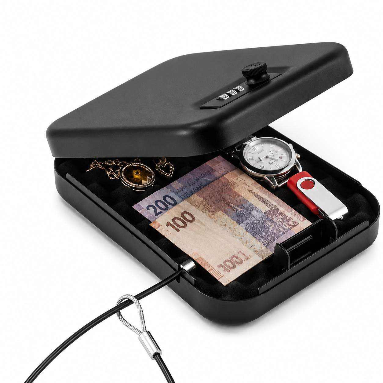 SecureBox™ – Coffre-Fort Portable à Combinaison