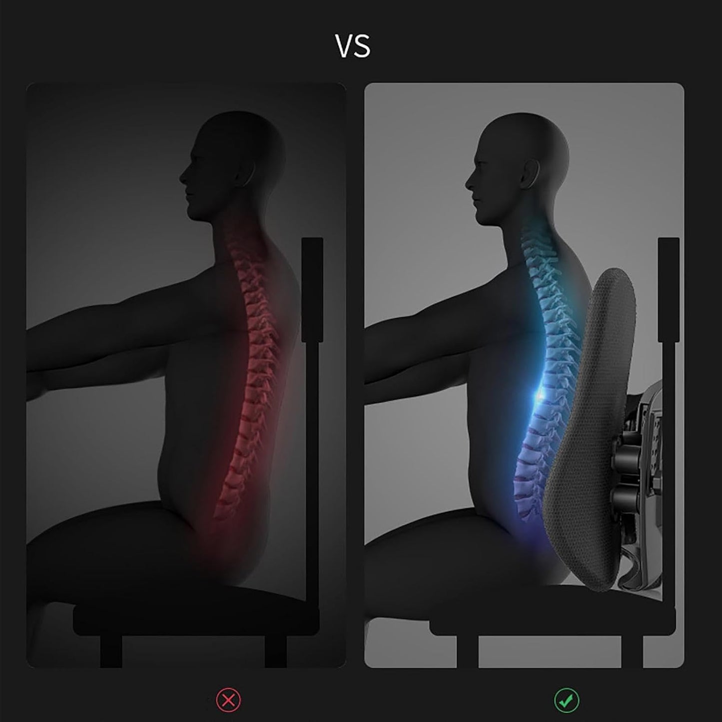 Support lombaire ergonomique réglable