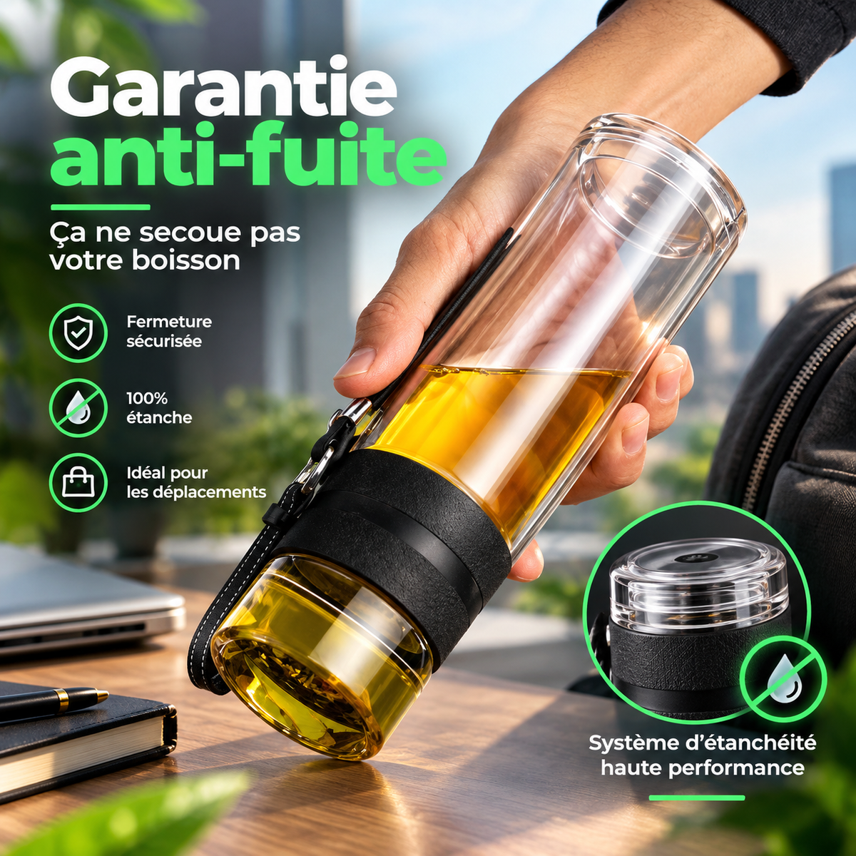 Bouteille Infuseur 2-en-1 –