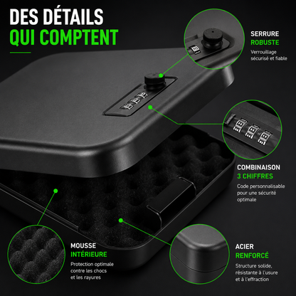 SecureBox™ – Coffre-Fort Portable à Combinaison
