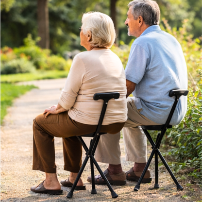 Canne avec Siège Pliable 2-en-1