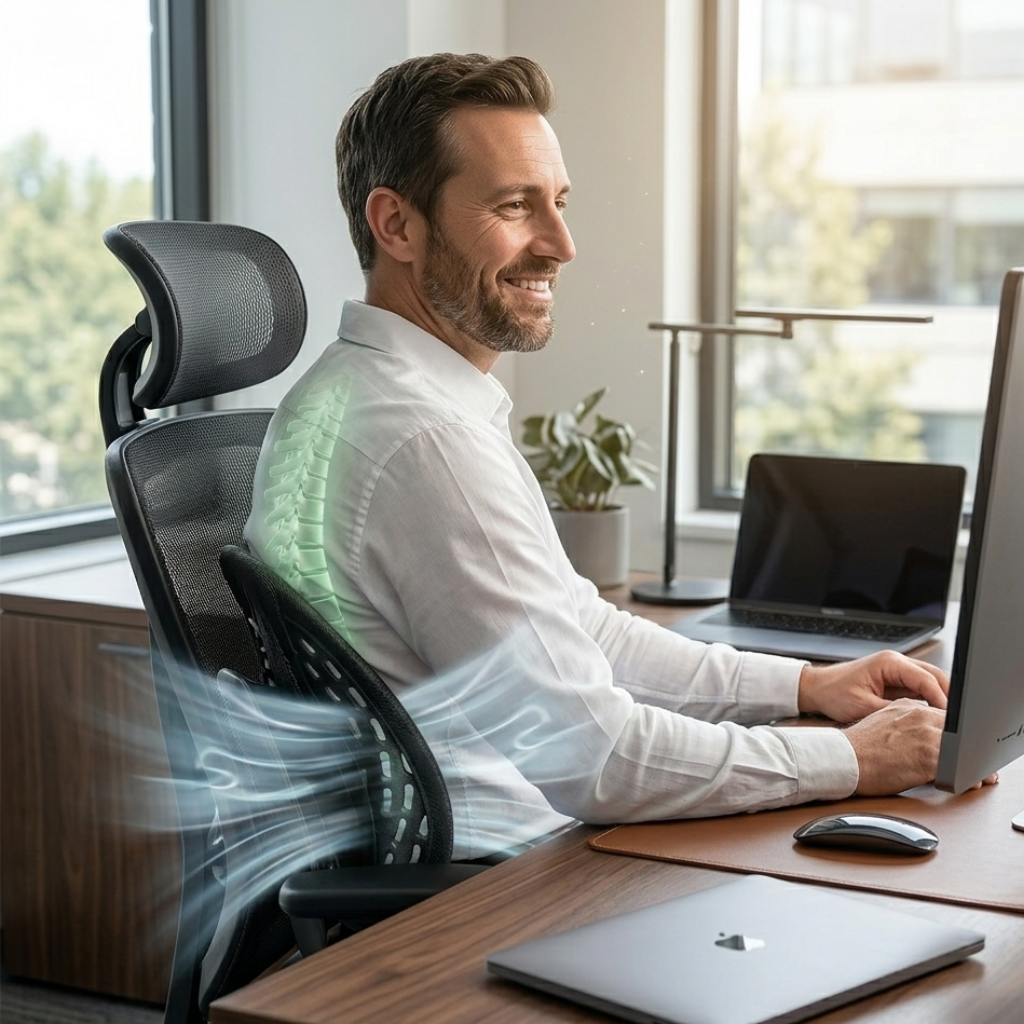 Support lombaire ergonomique réglable