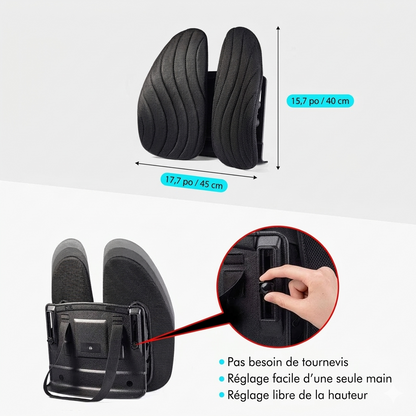 Support lombaire ergonomique réglable