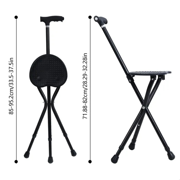 Canne avec Siège Pliable 2-en-1