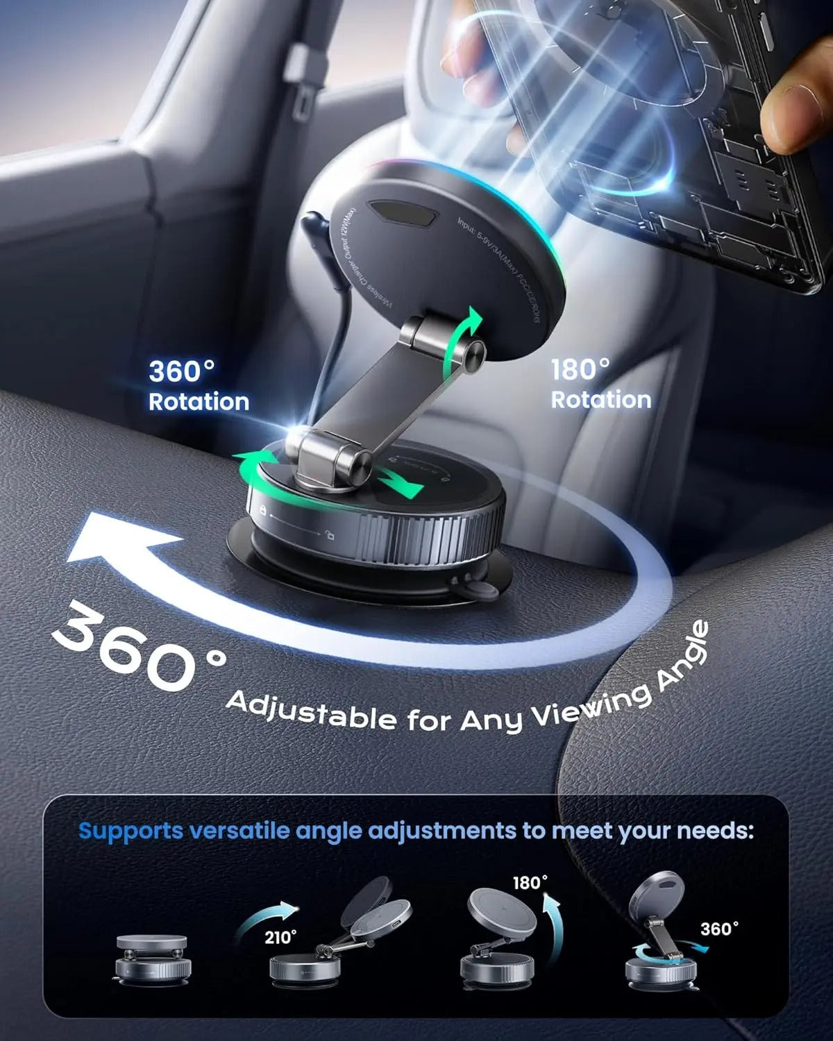 Support Magnétique 15W Ultra Stable
