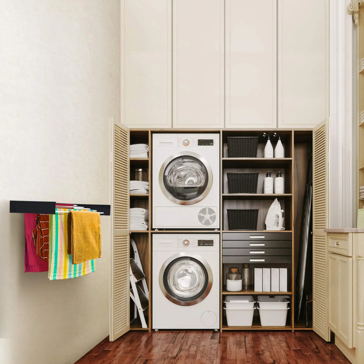 Étendoir à Linge Mural Pliable